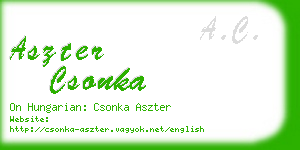 aszter csonka business card